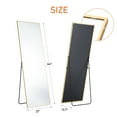 thumbnail image 2 of Alvantor 59"/64"/71" Full Length Mirror Floor Standing, Anti-Rust Aluminum Frame, Arch/Rectangle, Black/Gold, 2 of 5