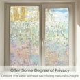 thumbnail image 4 of 3.28*1.48ft Privacy Window Glass Film Sticker,Anti-Stain Static Electricity Frosted Self-adhesive Rainbow Decal,3D Window Reflective Glue-free Static Decoration, 4 of 11