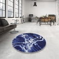 thumbnail image 4 of Ahgly Company Machine Washable Indoor Rectangle Transitional Light Purple Blue Area Rugs, 8' x 12', 4 of 7