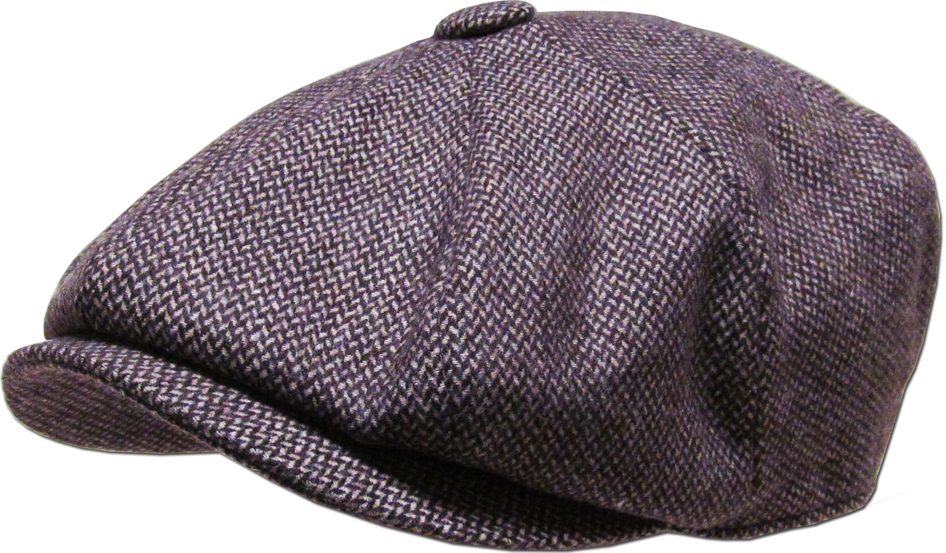 Men's Cabbie Newsboy Ascot Herringbone Wool Blend Ivy Hat