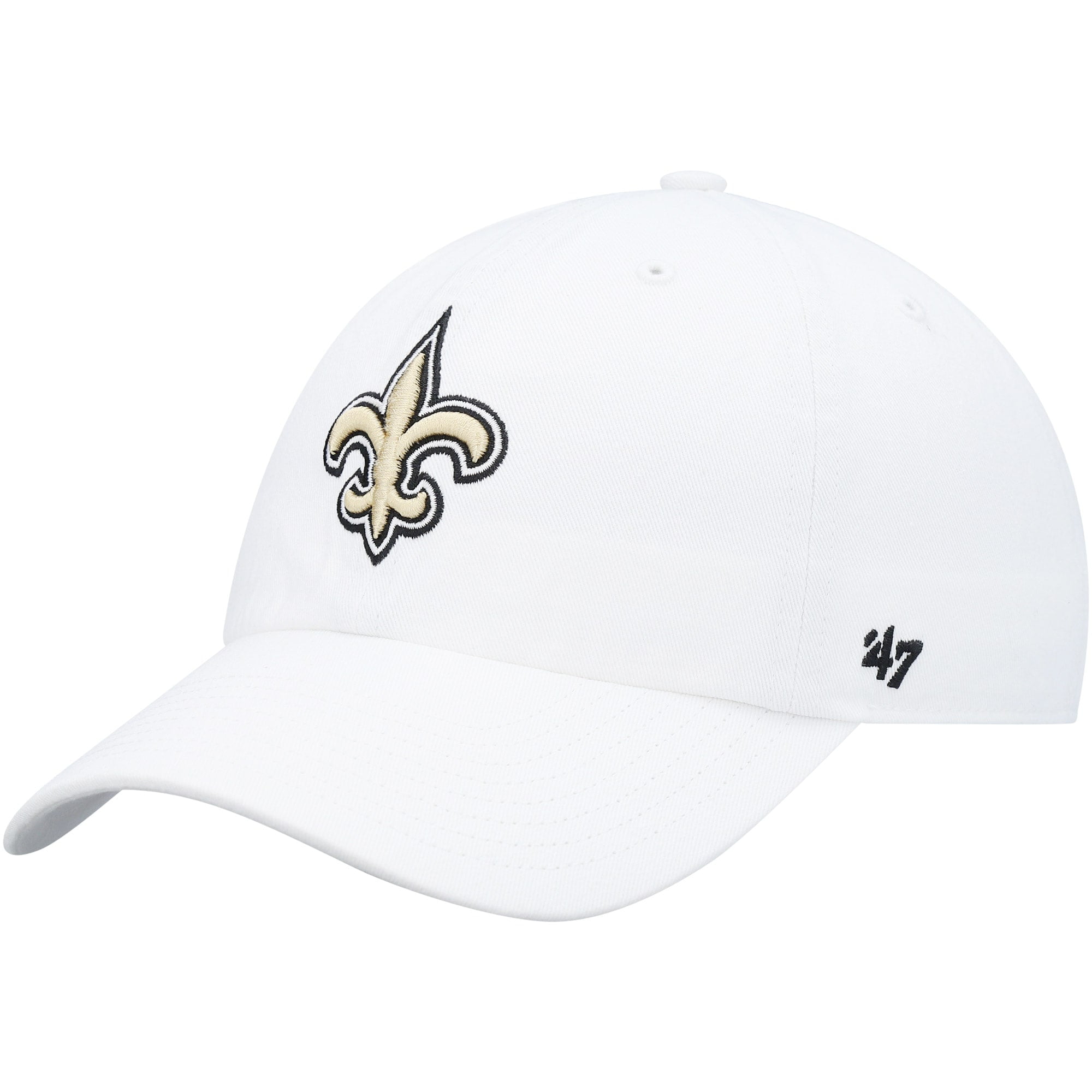 White New Orleans Saints Logo Clean Up 
