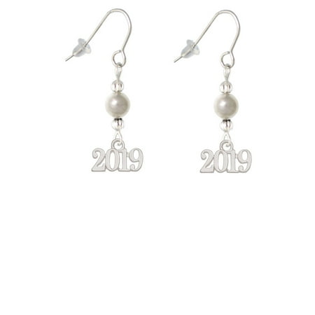 Horizontal Year 2019 Imitation Pearl Bead French Earrings Horizontal Year 2019 Imitation Pearl Bead French Earrings