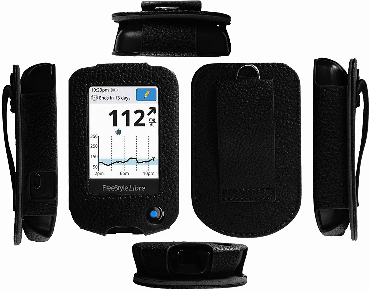 Premium Fitted Leather Case With Screen Protector Universal Belt Clip Carabiner For Freestyle Libre Freestyle Libre 2 Freestyle Libre 14 Day Freestyle Libre Hd Walmart Com
