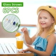 thumbnail image 3 of Gotydi 6 Uds Bebiendo Straws Reutilizables Ciervos Transparentes con Cepillo de Limpieza Batido Resistente Al Calor Straws para Batidos Batidos de Jugo de Té, 3 of 8