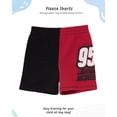 thumbnail image 3 of Disney Pixar Cars Lightning McQueen Toddler Outfit for Boys, 2PC T-Shirt & Fleece Shorts Set (White, 4T), 3 of 6