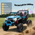 thumbnail image 6 of Xuanlur 24V Ride On Toys for Big Kids, Electric Off-Road UTV Truck with Remote Control, Kids Ride on Cars for Boys Girls, LED, Power Display, Efficiency Battery, 4X100 Motors, Music, Blue, 6 of 8
