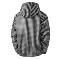 thumbnail image 6 of Bxsruta Mens Plaid Zip Up Hooded Jacket Long Sleeve Casual Outerwear, 6 of 6