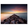 thumbnail image 2 of Long Pont de Pierre dans une Mer Magnifique - Grande Impression sur Toile Bord de Mer, 2 of 3