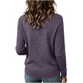 thumbnail image 6 of cocolona Pullover Sweaters for Women Crew Neck Long Sleeve Knitted Fall Tops Casual Loose Solid Color Base Sweater, 6 of 7