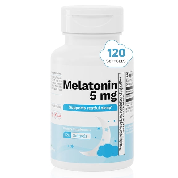 BEN'FIT Melatonin 5 mg Softgels Sleep Support 120 Count
