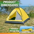 thumbnail image 2 of 2-Person Dome Tent – Easy Set Up Shelter with Rain Fly and Carrying Bag for Camping, 2 of 8