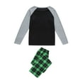 thumbnail image 6 of Seyurigaoka Family Matching Christmas Pajamas Outfit, Long Sleeve Round Neck Tops Plaid Pants, 6 of 10