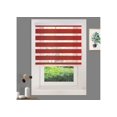 thumbnail image 1 of WYMO Zebra Blinds 35 x 72 INCH - Sheer Horizontal Blinds and Shades for Daytime and Nighttime - Light Filtering Roller Shades for Windows - Red - Manual Control Stick, 1 of 7