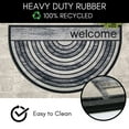 thumbnail image 6 of Welcome Half Round Door Mat - 30x18 Inch Rubber Outdoor Doormat - Non-Slip, Weather-Resistant Entryway Mat - Gray, 6 of 7