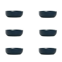 10 Strawberry Street Wazee Matte Coupe Dinnerware, Bowl, Midnight Blue, Set of 6