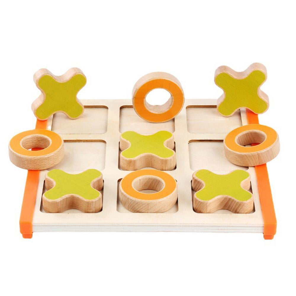 IMSHIE Wooden Xo Game, Interactive Educational Board Games, Family