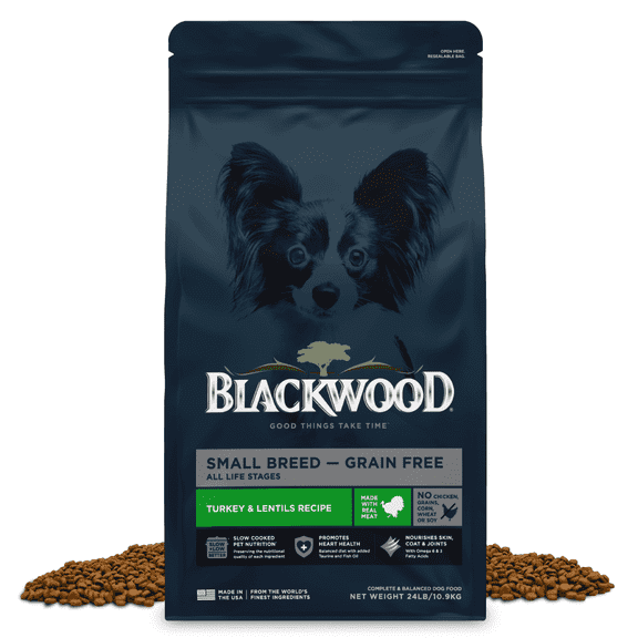 Blackwood Grain Free Small Breed Turkey & Lentils 24 lb.