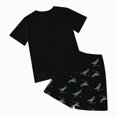thumbnail image 6 of TOWED22 Infant Toddler Baby Boy Clothes 2pcs Round Neck Short Sleeve T-Shirt Top Pattern Pocket Shorts Dinosaur Outfits(Black,9-10 Y), 6 of 6