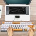 thumbnail image 1 of PBT Keycap para MX Switch Gaming Mechanical Keyboard Part (leche de abeja en inglés), 1 of 7