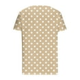 thumbnail image 5 of Blczomt Womens Summer Tops Cute Short Sleeve Polka Dot Shirt Button Dressy Casual Yellow V Neck Women's T-Shirts, 5 of 6