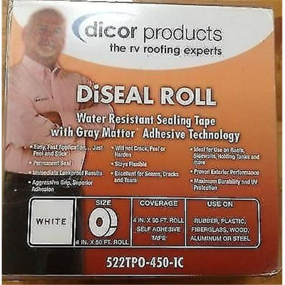 DICOR CORP 522TPO4501 50 Ft. Diseal Tar Sealing Tape - White