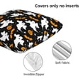 thumbnail image 4 of Halloween Throw Pillow Covers, pumpkins halloween ghost Halloween Decorations Square Pillow Cases with Invisible Zipper for Bed Couch Sofa, Farmhouse Halloween Decor-2 Pack 18x18, 4 of 6