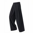 thumbnail image 2 of Frnrwgo Men's Pleated Wide Leg Dress Pants, Wrinkle Resistant Straight Business Casual Trousers Relaxed Fit, 2 of 6