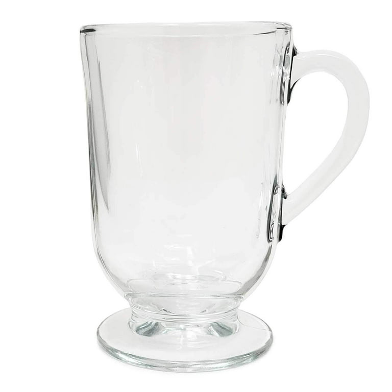 Set of 12 Irish Coffee Glass Mugs Footed 10.5 oz.Thick Wall Glass For Coffee,  tea, Cappuccinos, Mulled Ciders,Hot Chocolates, Ice cream and More 