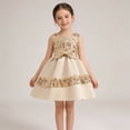 thumbnail image 3 of Kiijoy Girls Sequin Bow Sleeveless Dress Princess Pageant Party Formal Dress, Sizes 2-10, 3 of 8