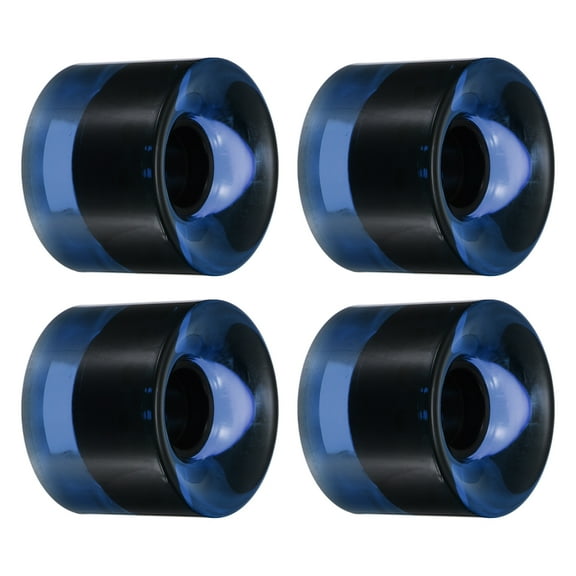 Uxcell 60mm Skateboard Wheel Street Wheels for Skateboards Cruiser Wheels 78A, Clear Blue 4 Pack