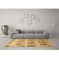 thumbnail image 3 of Ahgly Company Indoor Round Abstract Brown Contemporary Area Rugs, 3' Round, 3 of 4