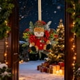thumbnail image 5 of Noothes Christmas Wreath with Santa Snowman Figures Pre-Assembled Holiday Door Wall Hanging and Xmas Tree Ornament, 5 of 6