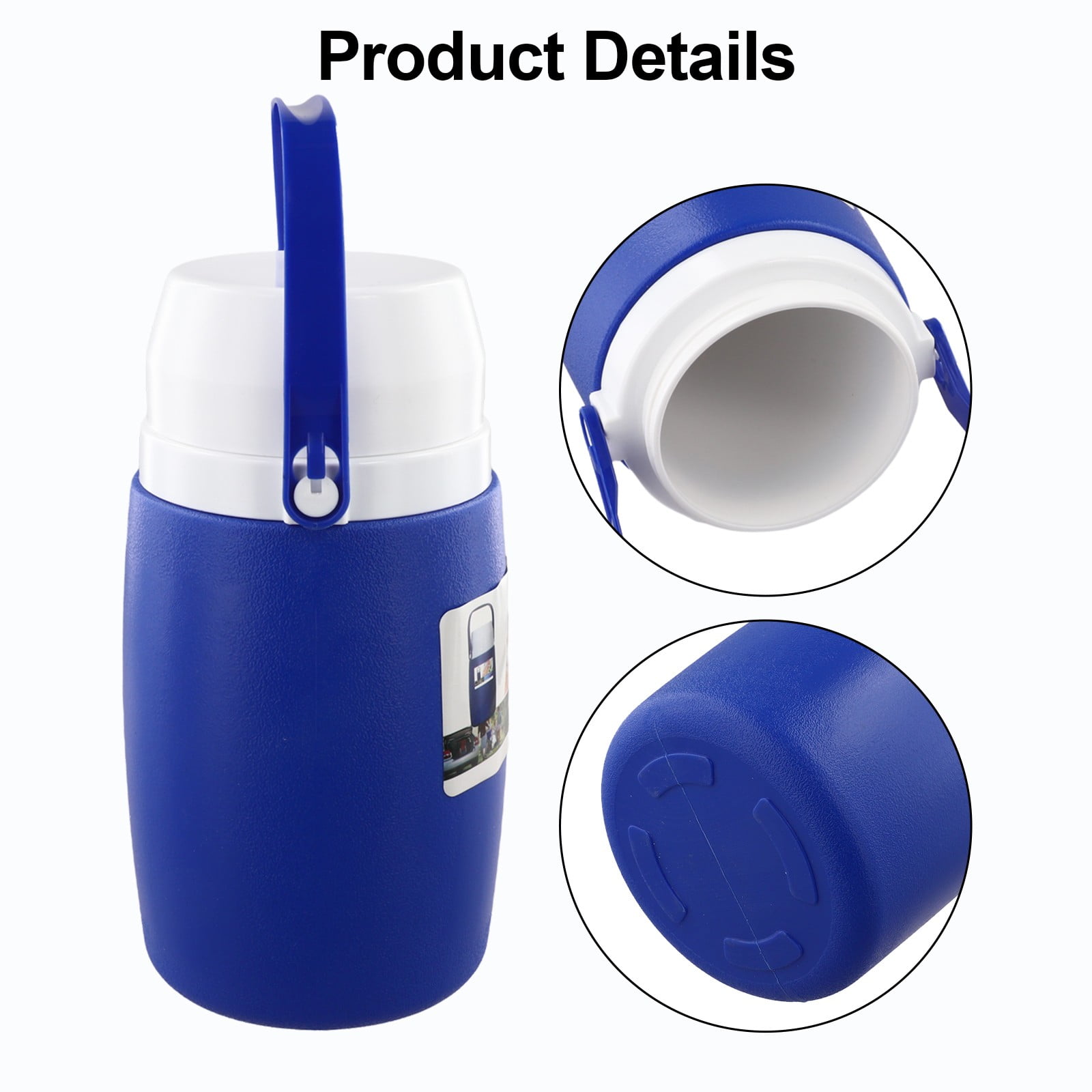 1L Portable Water Cooler Insulated Sports Water Jug W/ Handle For Camping Picnic