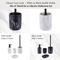 thumbnail image 5 of Black Marble Toilet Brush and Holder Set, 5 of 9