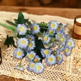 thumbnail image 4 of Artificial Silk Chamomile Flowers - Realistic Faux Hydrangea Stems for Weddings, Home Decor, Centerpieces (Blue, 7 Heads, 10.6in) – Hypoallergenic & Fade-Proof, 4 of 6