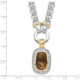 thumbnail image 5 of Sterling Silver Flash Gold-Plated Cz Necklace Made In China qg2922-16, 5 of 5