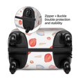 thumbnail image 4 of Easygdp Red coral and scallop seashell Print Elastic and Washable Suitcase Protective Cover with Hidden Zipper Fits 18-32 inch Luggage -Large, 4 of 9