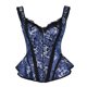 thumbnail image 4 of Corsé de jacquard con correa sobre el pecho para mujer, cordones, chaleco moldeador L Macarena Corsé de Bustier de las mujeres, 4 of 8