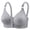 Gray, variant on GERsome Front Closure Bras for Women Wireless Snap Comfort Full Coverage Seamless Supportive Bralettes Gray L