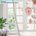 thumbnail image 4 of Yayeee Window Curtains Light Filtering 63"x52" Grommet Panel Pair Home Living Room Decor, Red Flower, 4 of 7