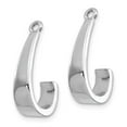 thumbnail image 2 of 14k White Gold J Hoop Earrings Jackets, 2 of 3