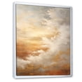 thumbnail image 2 of Designart "Taupe Golden Simplistic Clouds" Clouds Floater Framed Canvas Wall Art, 2 of 5