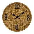 thumbnail image 2 of Langgg Outdoor Clock Resin Waterproof Yard Imitation Rattan Clock Round Clock Patio, 2 of 2