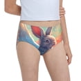 thumbnail image 6 of Pofeuu Sunshine Winged Rabbit Print Soft Cotton Underwear Girls'Briefs Soft Undies, 6 of 7