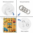 thumbnail image 7 of Small Stall Shower Curtain 36x72 Inch Narrow Half Size Orange Cartoon Truck Bath Curtains Bathroom Decor, Cute Engineering Vehicle Waterproof Fabric Shower Curtain Set with Hooks 36 Inch, 7 of 7