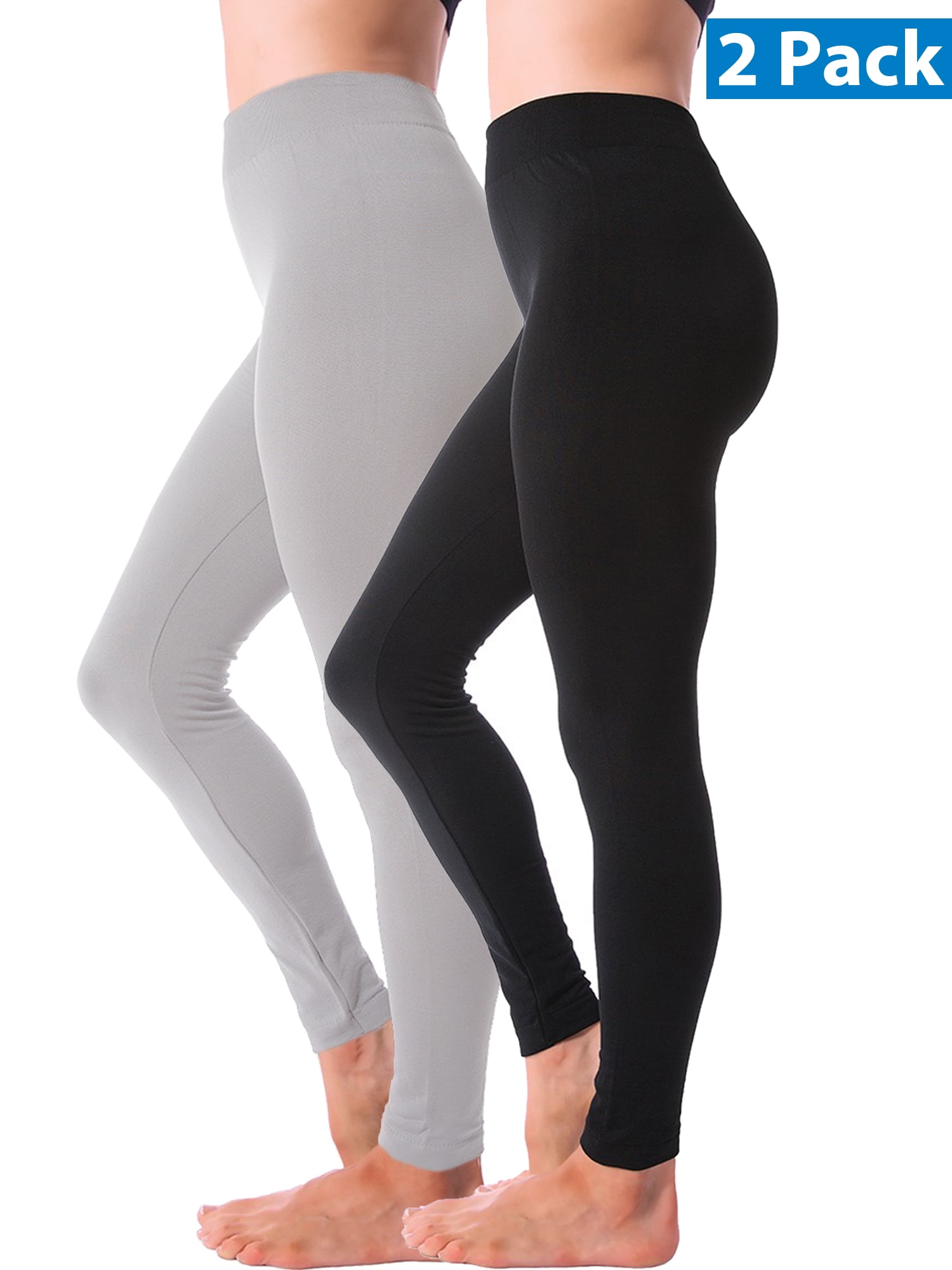 WAJIAFAR 2 Pairs Semi Opaque Tights, Winter Control Top 40D Microfiber  Leggings for women