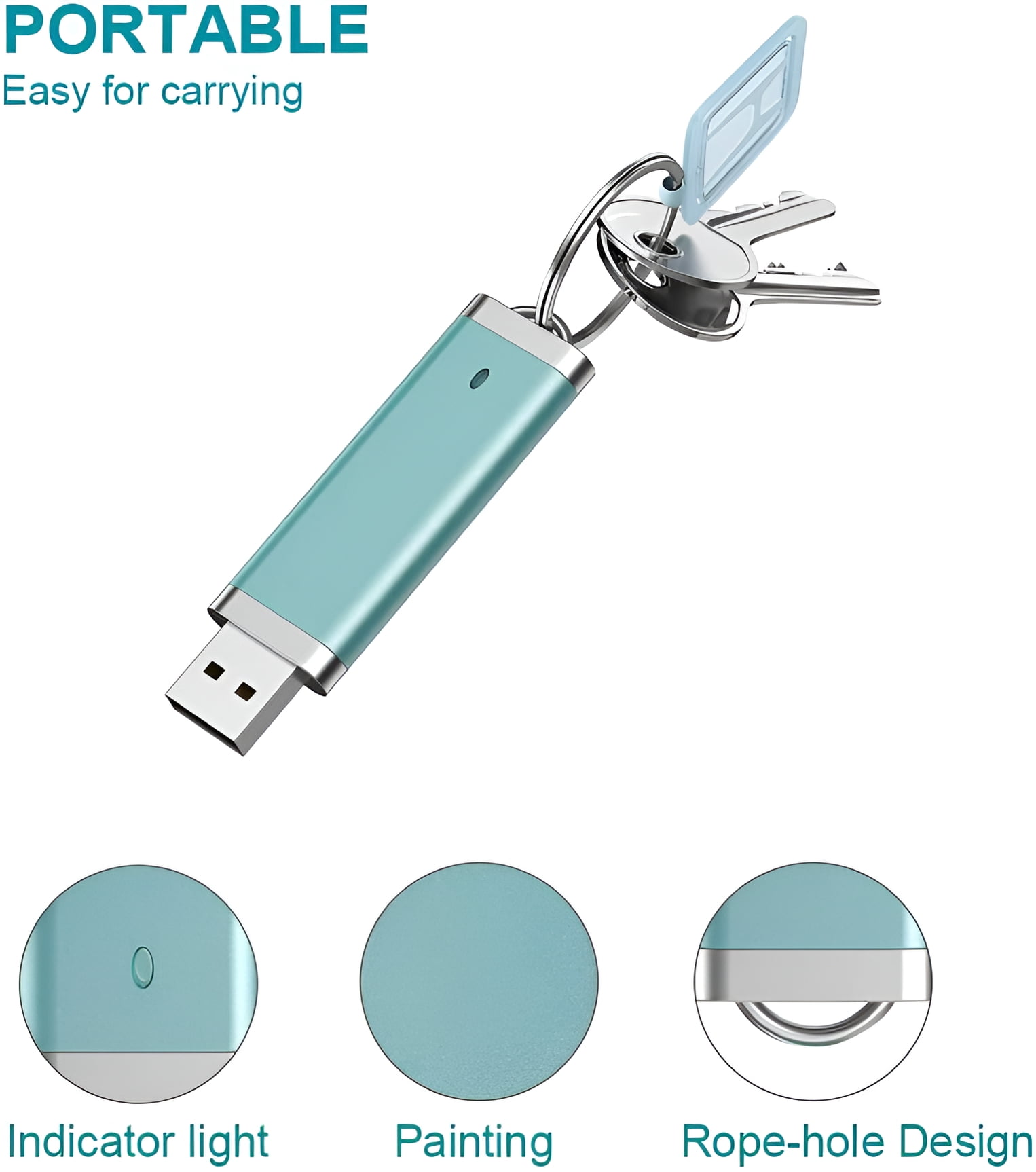3 Pack 64GB Flash Drive TOPESEL USB 2.0 Thumb Drive Flash Drives Pack Photo Memory Stick Pen Drive Pink Yellow Blue