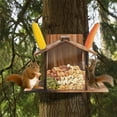 thumbnail image 4 of PRZL Wood Squirrel Feeder,Large Squirrel Feeders for Outside Tree,Wooden Chipmunk House Feeder for Corn, Peanuts Box,Nuts Bar Hanging Wooden Box Easy to Fill, 4 of 13