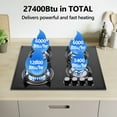 thumbnail image 2 of GRACEALL 4 Burner Gas Stove Cooktop 24in, Glass Top Built-in Gas Burner Hob, NG/LPG Compatible, 2 of 7