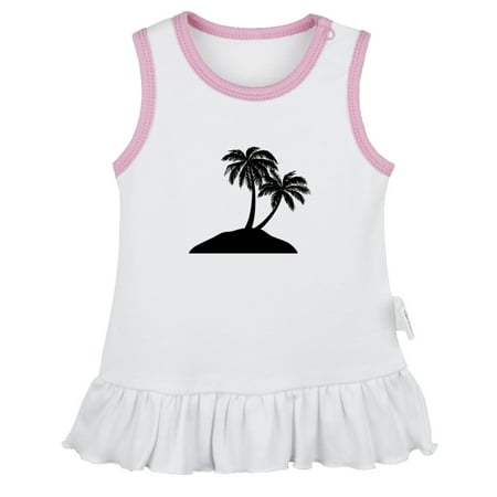 

Nature Palm Tree Pattern Dresses For Baby Newborn Babies Skirts Infant Princess Dress 0-24M Kids Graphic Clothes (White Sleeveless Dresses 18-24 Months)